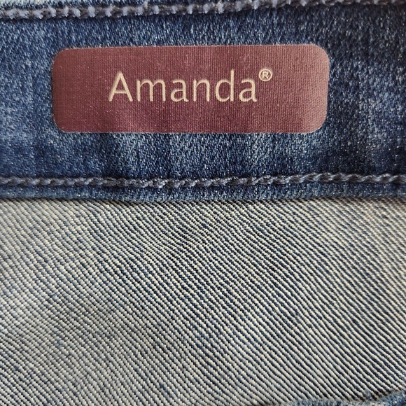 Gloria Vanderbilt Womens Amanda Jeans Plus Size 22W Petites Dark Wash Stretch - Picture 3 of 9